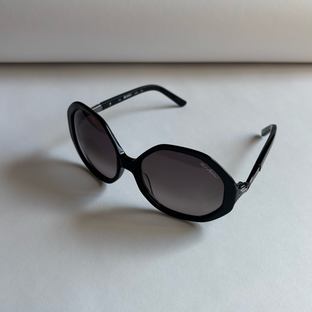 Karl Lagerfeld 672S 001 Vintage Black Hexagon Sunglasses